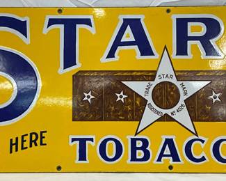 SSP ‘Star Tobacco’ Advertising Sign, 24 x 12 Inches