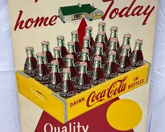 Rare 1959 Coca-Cola ‘Take a Case Home Today’ Metal Advertising Sign,  19.5x28 
