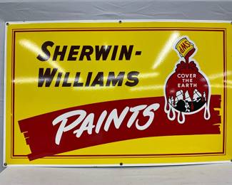 Porc. Sherwin-Williams Paints ‘Cover the Earth’  Sign, 48×30 Inches