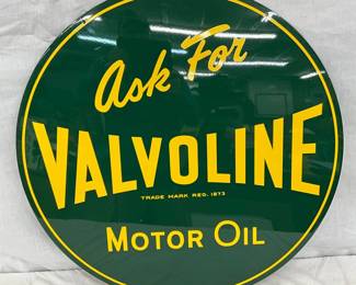 1953 30in. Valvoline Motor Oil DS Metal Sign by AM Sign Co.
