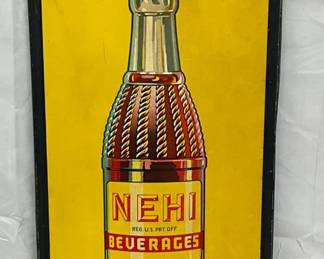 Emb. 'Drink NEHI' Beverage Sign, Self-Framed, 42in x 15in