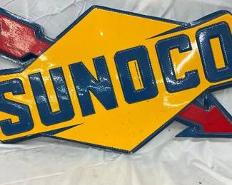 Fiberglass Emb Sunoco Sign with Arrow Design 43x21