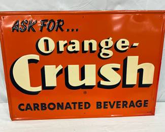 28x19 Emb. Orange Crush Self-Framed Advertising Sign