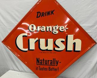 Emb. 57×57 Orange-Crush Self-Framed Diamond Sign