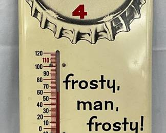 Dr Pepper 10-2-4 Frosty Man Frosty Thermometer, 6×16 Inches