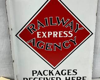 15x18 Porc. Railway Express Agency Flange Sign