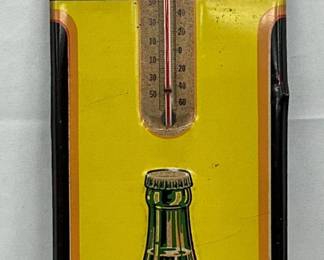 Emb. Dr Pepper ’10-2-4′ Thermometer, 6 In. x 17 In.