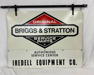 Briggs & Stratton Service Parts DS Metal Sign with Hanger, 47x36 