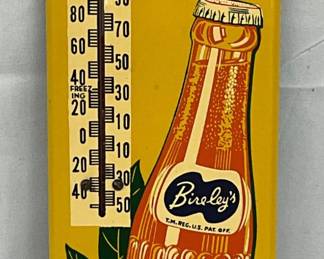 1947 Birley’s 'Got a Minute?'Thermometer Sign, 5x16in. 