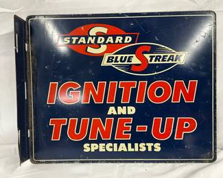15x12 Standard Blue Streak Metal Flange Sign