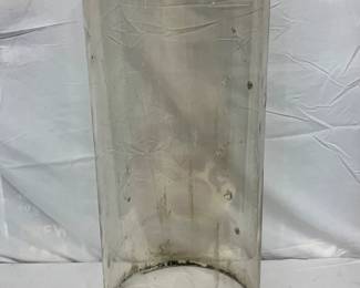 Original 10-Gallon Gas Pump Glass Cylinder, 12×26.5 Inches