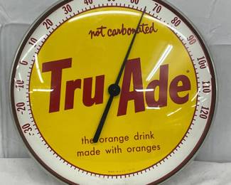 12in. Tru-Ade Advertising Glass-Faced Thermometer