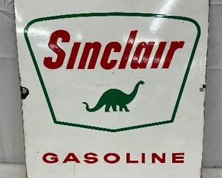 12×13.5 Porc Sinclair Gasoline Sign with Dino Logo