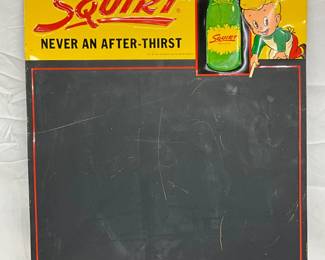 Emb. 1956 Squirt Soda Menu Board, 19 x 27