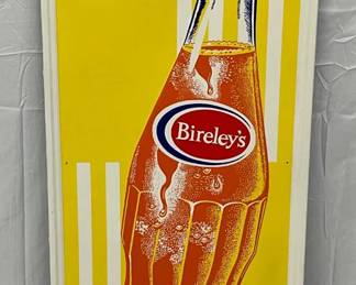 Emb. Bireley’s Vertical Sign by Stout Sign Co.with Bottle Design, 18x54.5in. 