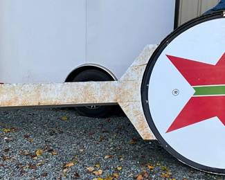6ft. Texaco Star Logo DSP Sign with Pole
