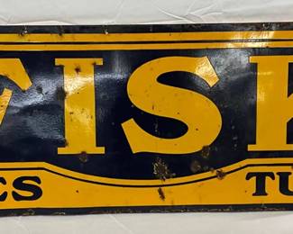 72×24 Porc.  Fisk Tires and Tubes Advertising Sign