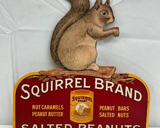 Squirrel Brand Adv Sign Featuring Salted Peanuts