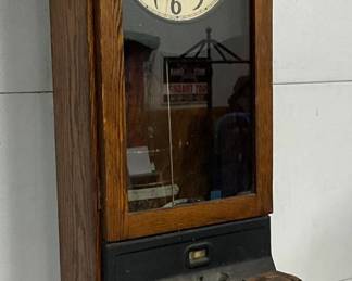 Oak Clock, Measures 14x41 inches