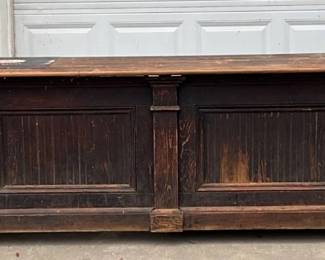 13ft 11in Pine Store Counter with Paneled Front