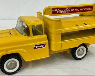 Buddy L Coca-Cola Yellow Toy Truck, 15in x 7in