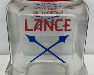 Tall Lance Glass Jar with Original Red Lid and Peanut Fennel