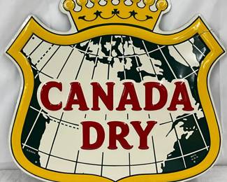 15×14 1/2 Emb. Canada Dry Self-Framed Sign