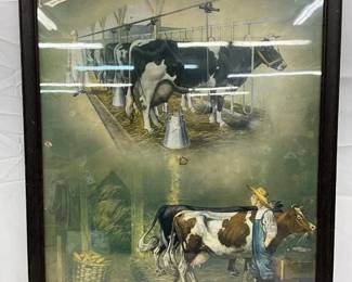Sharples Mechanical Milker Advertising Cardboard, 18x24in