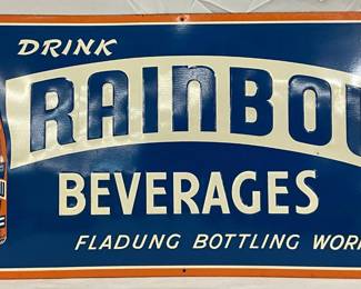 Rainbow Beverages Emb. Sign, 24 x 12