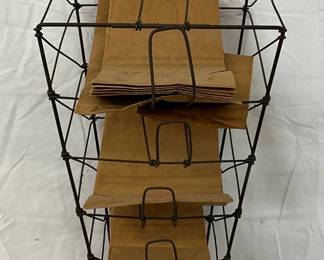 Wire Wall-Mounted Early Country Store Bag Display, 33 i