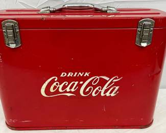 Coca-Cola Airline Cooler with Opener and Embossed Letters