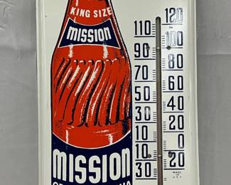 Mission Orange Thermometer, 6 x 16 Inches