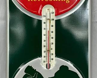 1939 Coca-Cola Thermometer with Silhouette 7×16 