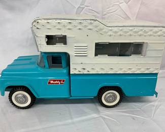 Buddy L 14-Inch Metal Toy Truck with Camper Top