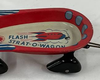 Wyandotte Toys Flash Strat-O-Wagon Tin Litho Toy, 6 x 3 
