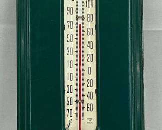 Bubble Up Green Metal Thermometer 5 x 17 Inches