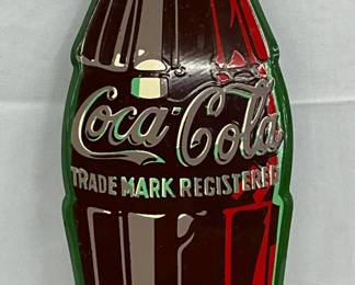 1951 Die-Cut Coca-Cola Bottle Sign, 5 x 17 