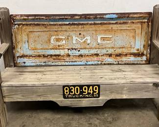58in. GMC Tailgate Bench with Wood Frame