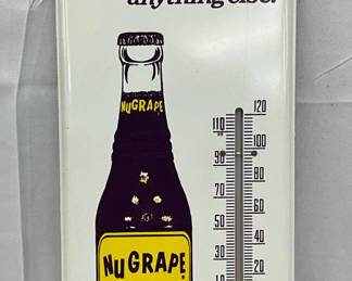 NuGrape Soda Thermometer with Bottle Graphic, 6 x 16 in.