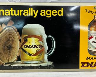 1967 Duke Beer Advertising Sign