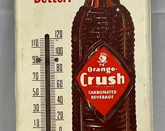 Orange Crush Thermometer with Bottle, 6×15 Inches