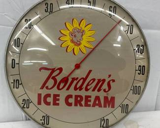12in. Borden’s Ice Cream Thermometer with  Glass face