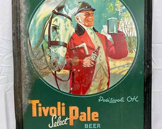 Tivoli Select Pale Beer Self Framed Metal Advertising Sign, 22 x 28