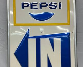 Emb. Pepsi-Cola ‘In’ Self-Framed Sign, 23 x 35 