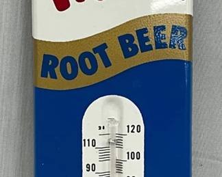 Frostie Root Beer Metal Thermometer, 4in x 12in