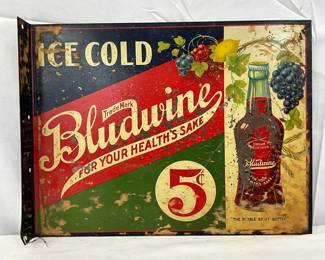 Bluewine 5 Cent Flange Sign, 13in x 10in