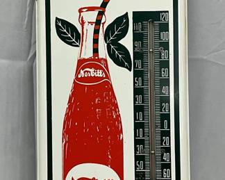 Nesbitt’s Metal Soda Thermometer with bottle, 6×16 