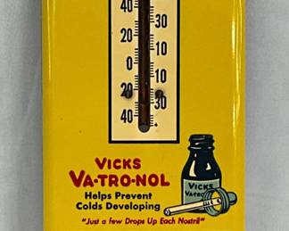 Vicks Thermometer w/graphics, 4in by 12in
