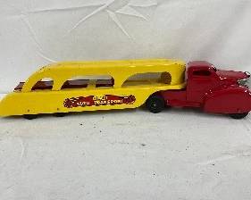 21 1/2-Inch Restored Marx Deluxe Auto Transport Truck 
