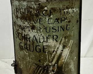 Schrader Gauge Store Counter Display Cabinet, 20in x 8in